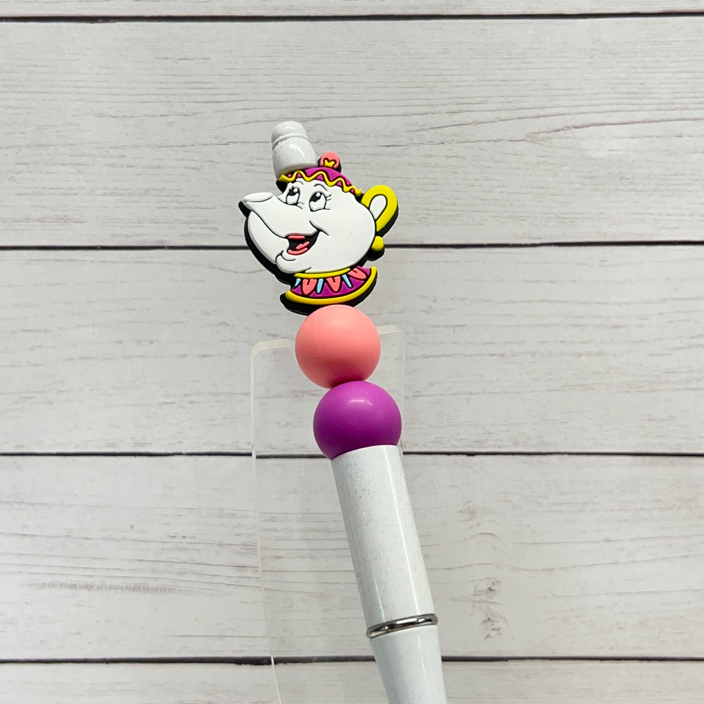 Tea Pot Glitter Plastic Pen